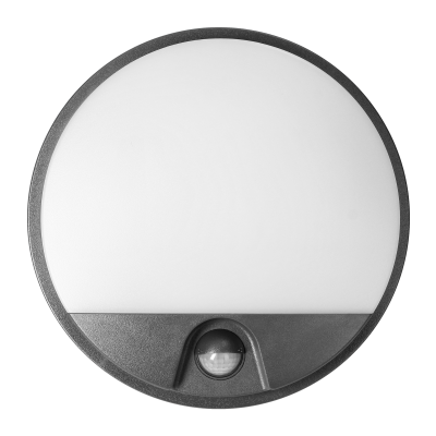 AGAT LED 15W, garden luminaire with PIR, 1100lm, IP54, 4000K, grey