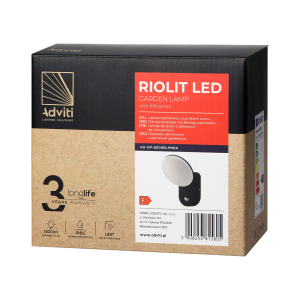 RIOLIT LED 15W, oprawa ogrodowa z czujnikiem ruchu,... 2