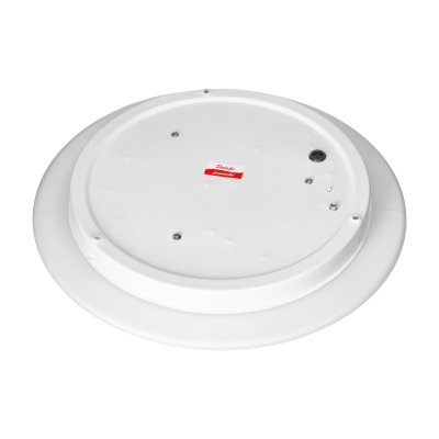 LUBA luminaire 3xE27 with a microwave motion sensor, max. power 3x60W, white-steel, matt glass diffuser, IP44