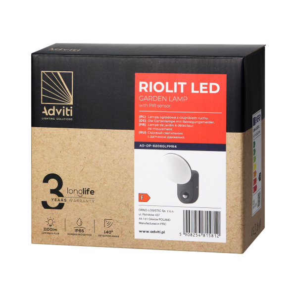 RIOLIT LED 15W, garden luminaire with motion...