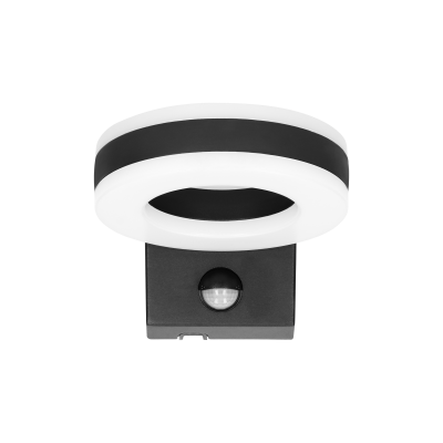 HOWLIT LED 20W, oprawa ogrodowa z czujnikiem ruchu, 1800lm, IP65, 4000K, czarna