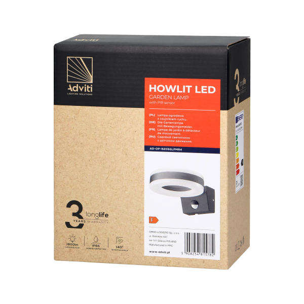 HOWLIT LED 20W, garden luminaire with motion...
