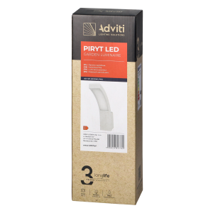 PIRYT LED 10W, garden luminaire  800lm, IP54, 4000K, white 2