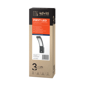 PIRYT LED 10W, oprawa ogrodowa z czujnikiem ruchu 140st,... 2