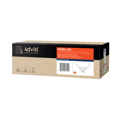 SPINEL LED 10W, garden luminaire with motion sensor 140st, 800lm, IP54, 4000K, IK10, white