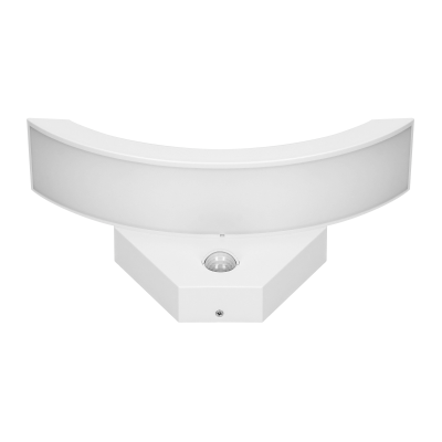 SPINEL LED 10W, oprawa ogrodowa z czujnikiem ruchu 140°, 800lm, IP54, 4000K, IK10, biała