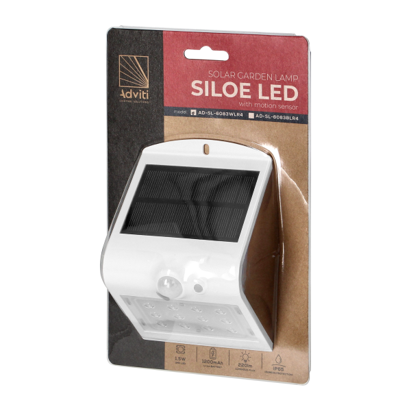 LED solar garden lamp SILOE with motion sensor,...