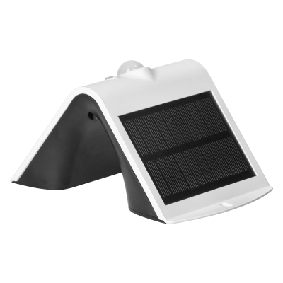 LED solar garden lamp SILOE with motion sensor, white