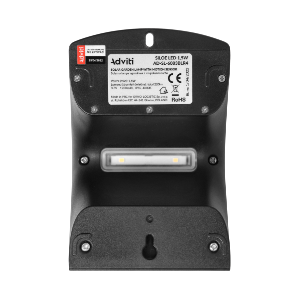  SILOE LED 1,5W, lampa solarna z czujnikiem...