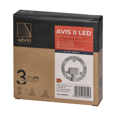 AVIS II LED panel świetlny LED 12W, 1200lm, 4000K, Ø 137