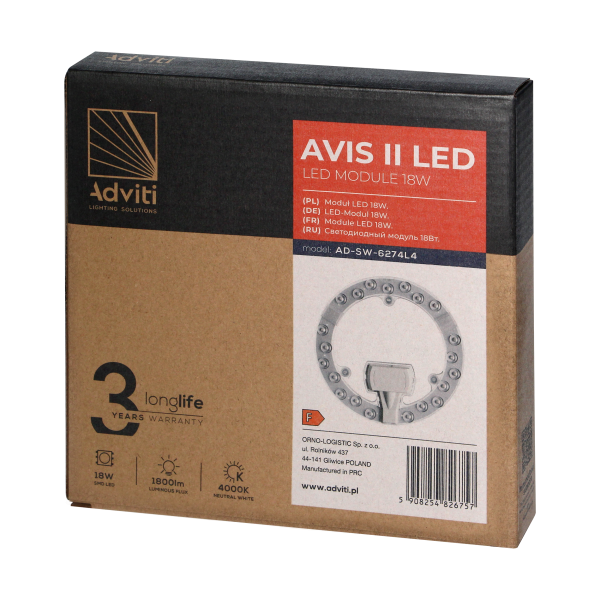 AVIS II LED light panel LED 18W, 1800lm, 4000K,...