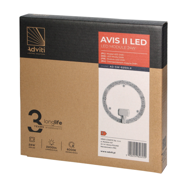 AVIS II LED panel świetlny LED 24W, 2400lm,...