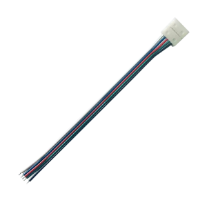 One-sided LED RGBW connector 12mm, with a cable
