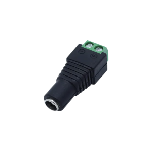 DC socket with connector for fast installation of mono...