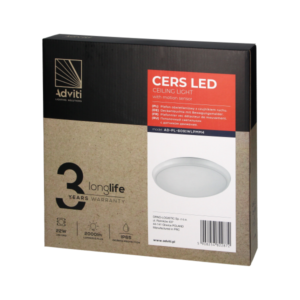  CERS LED plafon z mikrofalowym czujnikiem...