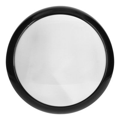 KOKO LED luminaire with microwave motion sensor, 12W, 3000K, 1100lm, black-polypropylene, matt PC diffuser, IP44, IK10