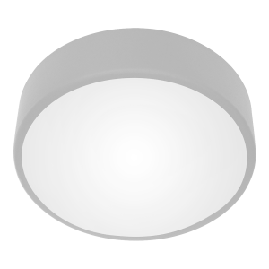 OVO plafon 2xE27, 2x24W, szara stal, klosz szklany...