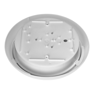 KOKO LED luminaire with PIR motion sensor, 12W, 3000K, 1100lm, white-polypropylene, matt PC diffuser, IP44, IK10