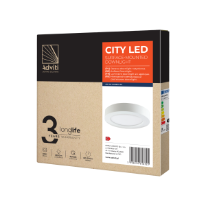 CITY LED 18W, oprawa downlight, natynkowa, okrągła,... 2