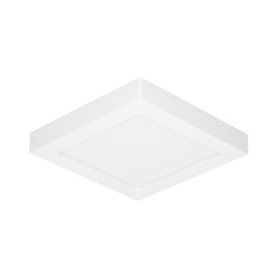 LETI LED 18W downlight, surface mounted, square, 1500lm, 3000K, white, inbuilt LED power supply