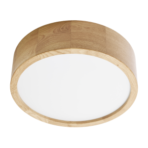 OVO plafon 2xE27, 2x24W, dębowy, klosz szklany matowy,...