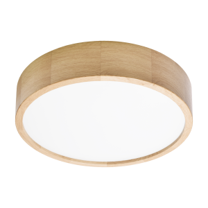 OVO ceiling light 3xE27, 3x24W, oak, matt glass diffuser,...