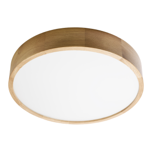 OVO plafon 4xE27, 4x24W, dębowy, klosz szklany matowy,...