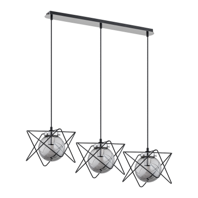 CORRADO 3P, pendant lamp, E14  max. 3x 40W, chrome
