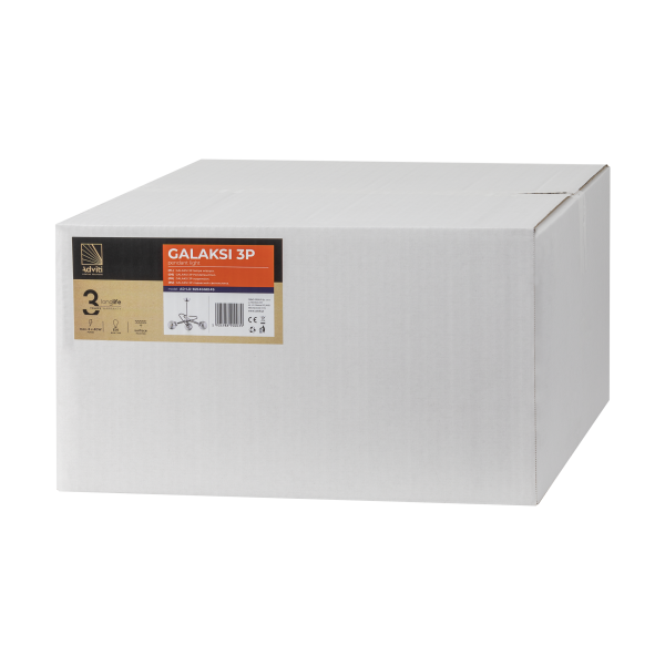 GALAKSI 3P, lampa wisząca, E14  max. 3x 40W, chrom