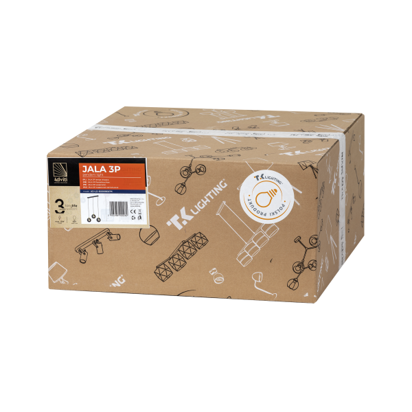 JALA 3P, pendant lamp, E27 max.15W, black