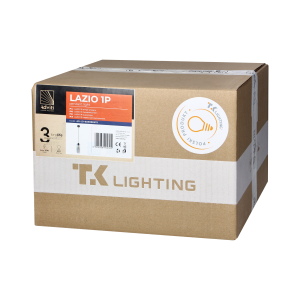 LAZIO 1P, lampa wisząca, E27  max.15W, czarna 2