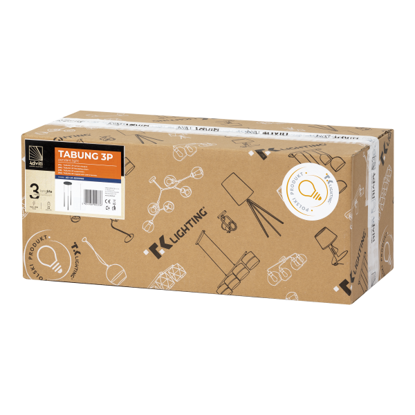 TABUNG 3P, lampa wisząca, G9  max.6W, czarna