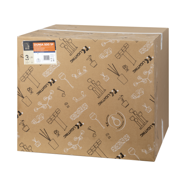 DUNIA 500 1P, lampa wisząca, E27  max.15W, czarna