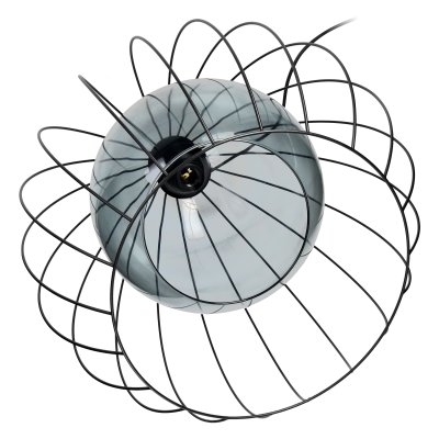 DUNIA 500 1P, lampa wisząca, E27  max.15W, czarna