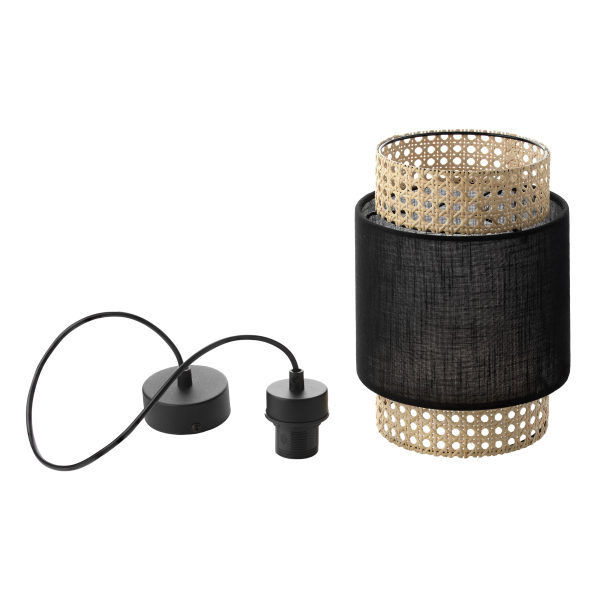 LANA 200 1P, lampa wisząca, E27  max.60W, czarna