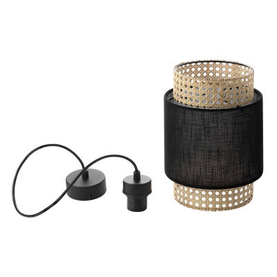 LANA 200 1P, lampa wisząca, E27  max.60W, czarna