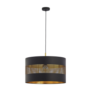 ALESSIO 1P, lampa wisząca, E27  max.60W, czarno-złota