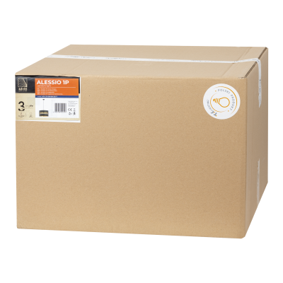 ALESSIO 1P, pendant lamp, E27 max.60W, black-gold