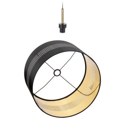 ALESSIO 1P, pendant lamp, E27 max.60W, black-gold