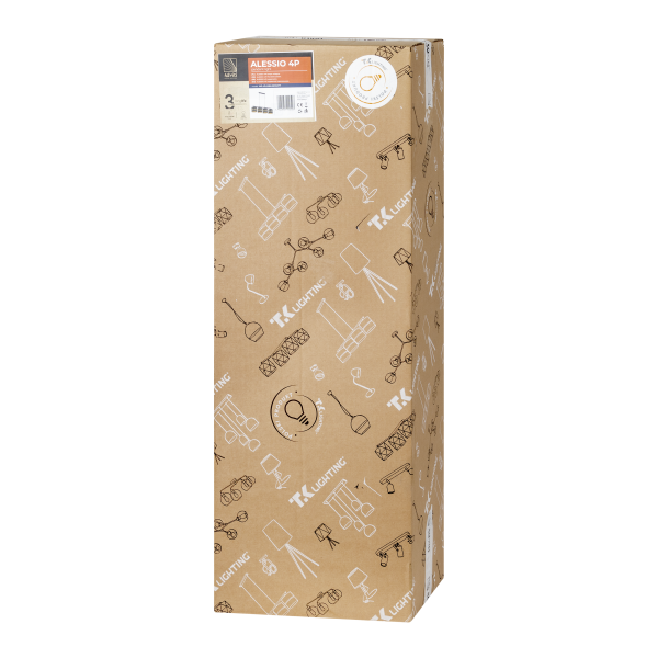 ALESSIO 3P, pendant lamp, E27 max.60W, black-gold