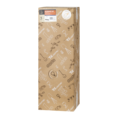 ALESSIO 3P, pendant lamp, E27 max.60W, black-gold