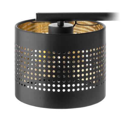 ALESSIO 3P, pendant lamp, E27 max.60W, black-gold