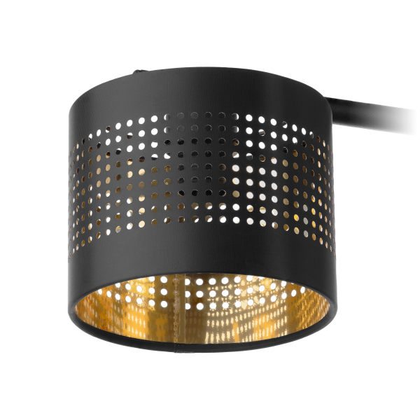 ALESSIO 3P, pendant lamp, E27 max.60W, black-gold