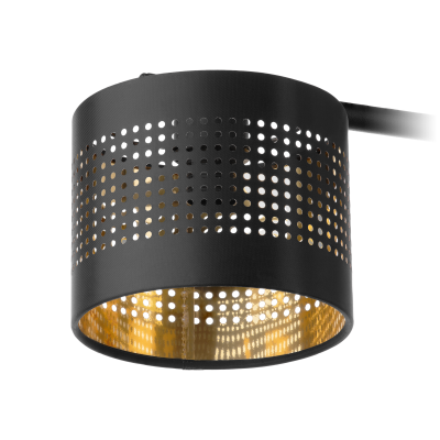ALESSIO 3P, pendant lamp, E27 max.60W, black-gold
