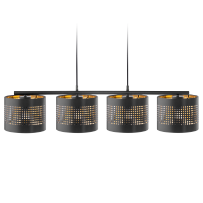 ALESSIO 3P, pendant lamp, E27 max.60W, black-gold