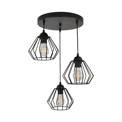 WAYA pendant lamp, max. power 3x60W, E27, black