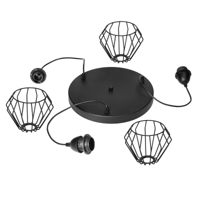 WAYA lampa wisząca, moc max. 3x60W, E27, czarna