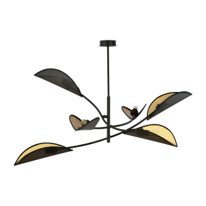 PETALO lampa wisząca, moc max.6x40W, E14, czarno-złota
