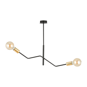 GIRO lampa wisząca, moc max.2x60W, E27, czarno-złota