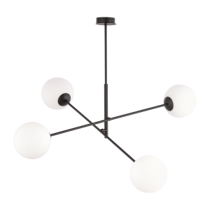 LAINA pendant lamp, max power 4x40W, E14, black and white